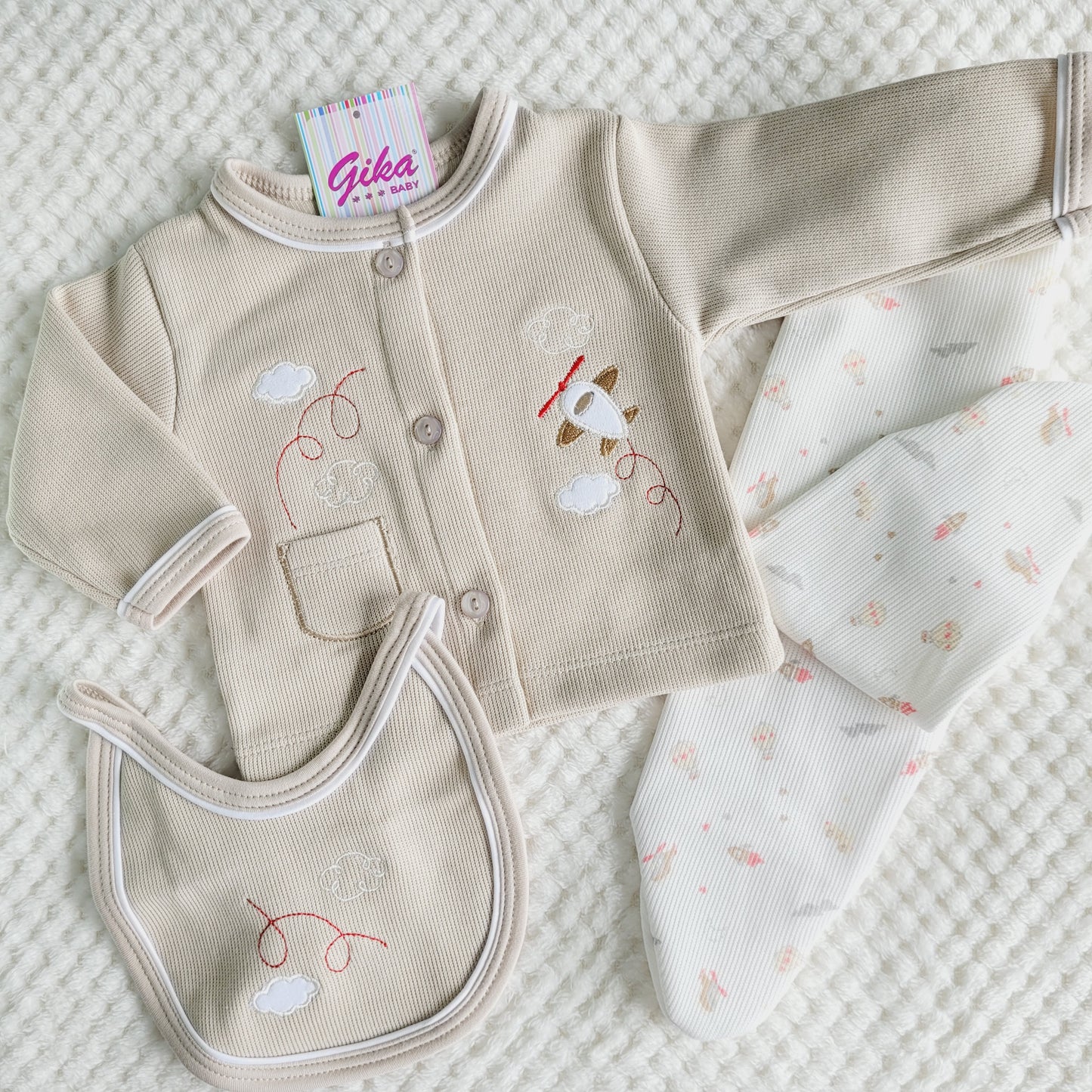 Ajuar Punto Inglés RN - Beige