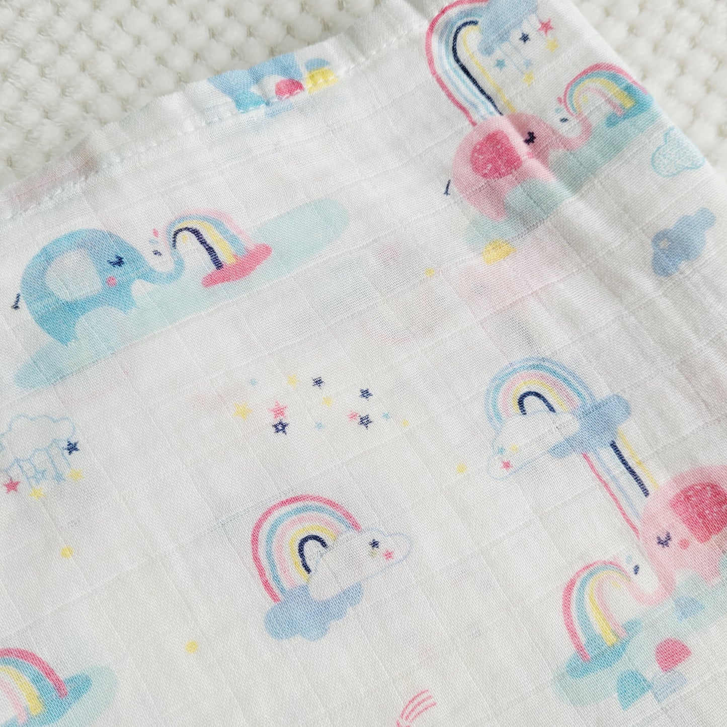 Muselina Elefantitos - Algodón BAMBU