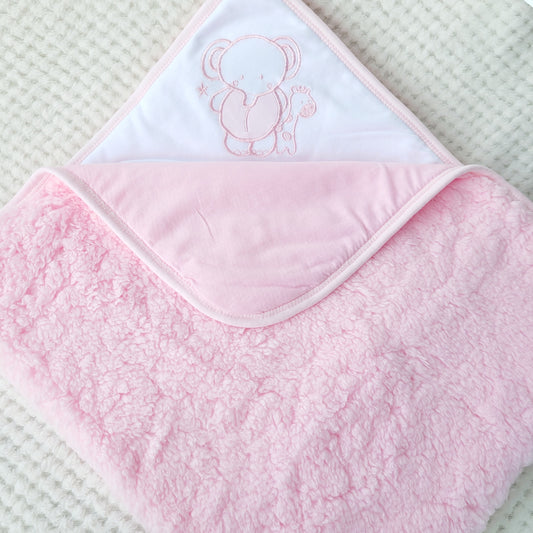 Manta Básica Peluche - Rosado