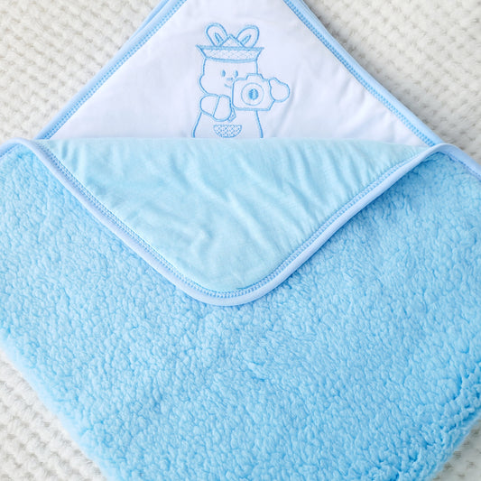 Manta Básica Peluche - CELESTE