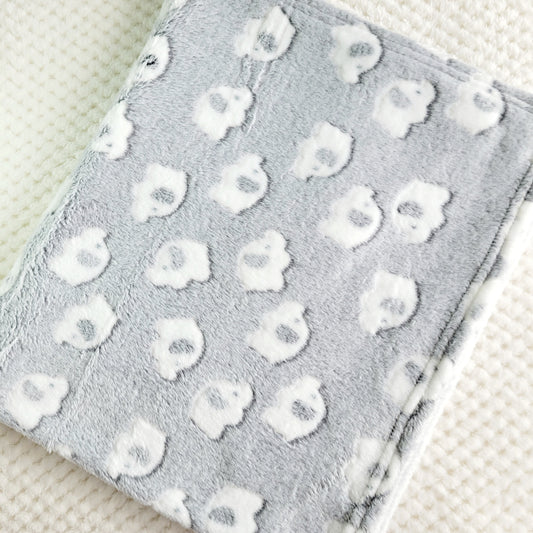 Manta Peluche Estampado - GRIS