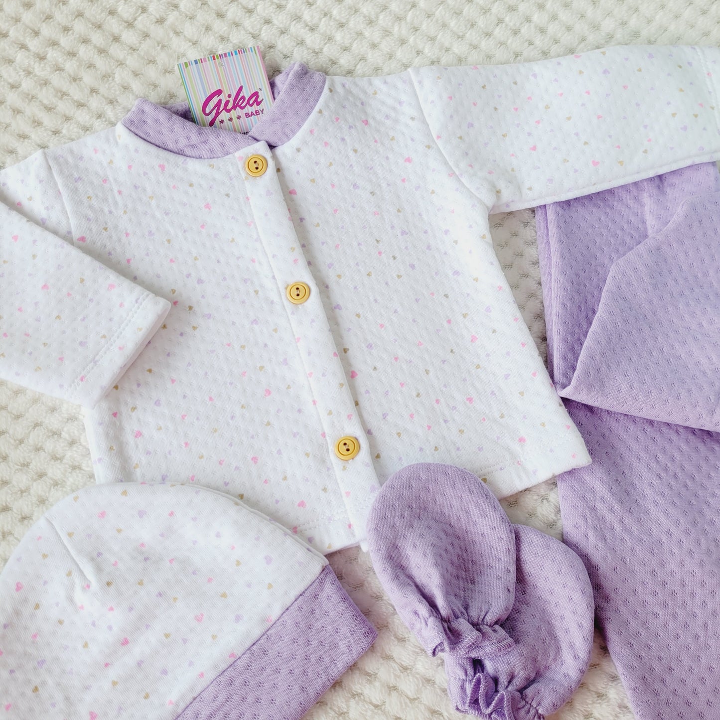 Ajuar Jacquard Estampado- Lila