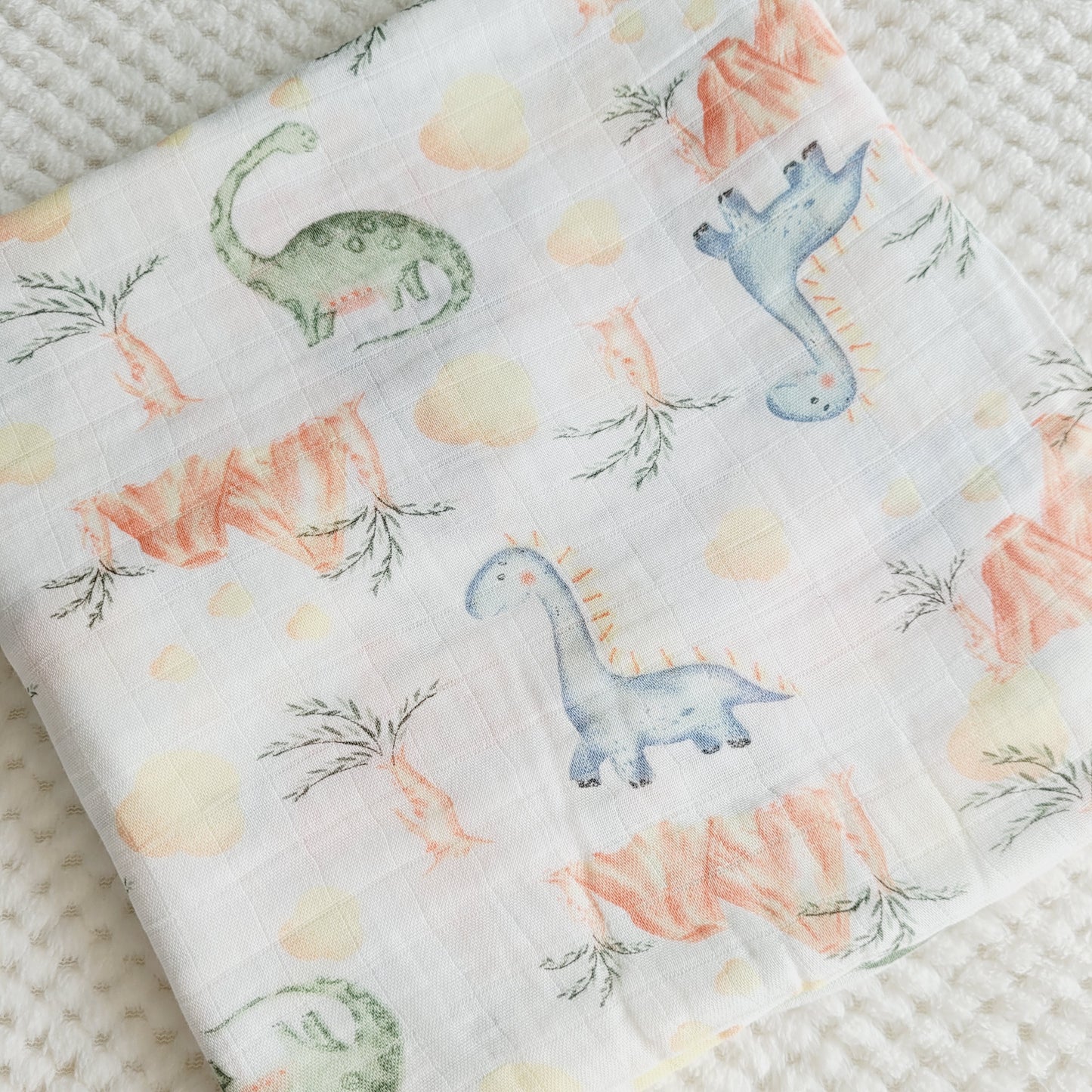 Muselina Dinosaurios - Algodón BAMBU